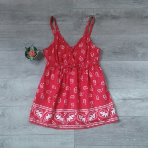 Bobbie & brooks red floral tank top - Picture 3 of 6
